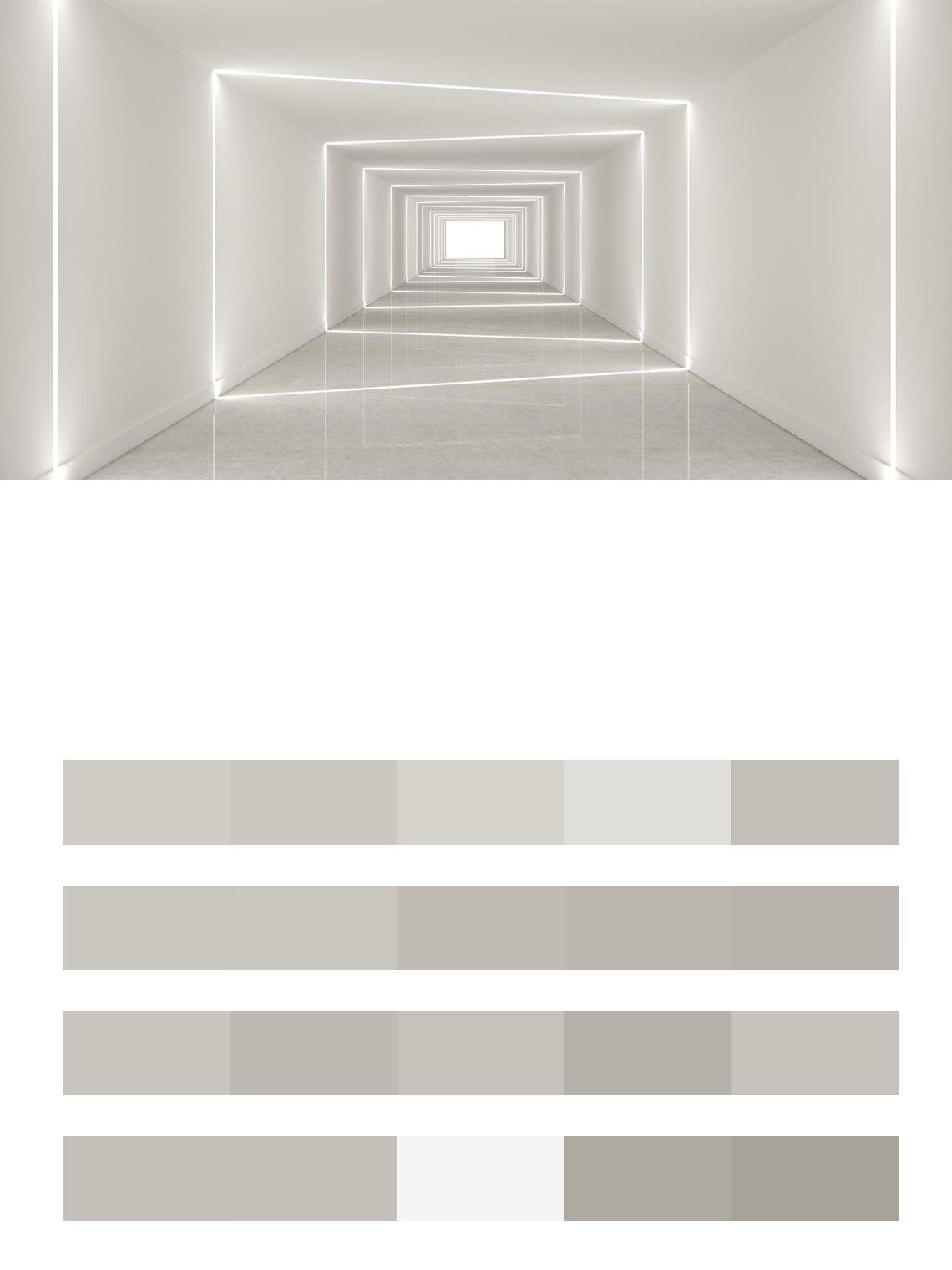 Белый 3д коридор цвета